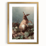 Vintage Animal Art - Hare in the Grass Antique Wildlife Print