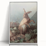 Vintage Animal Art - Hare in the Grass Antique Wildlife Print