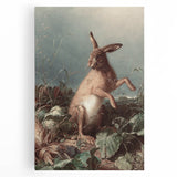 Vintage Animal Art - Hare in the Grass Antique Wildlife Print