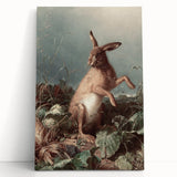 Vintage Animal Art - Hare in the Grass Antique Wildlife Print