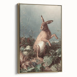 Vintage Animal Art - Hare in the Grass Antique Wildlife Print