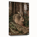 Vintage Animal Art - Rabbit in Forest Antique Wildlife Print