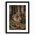 Vintage Animal Art - Rabbit in Forest Antique Wildlife Print
