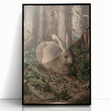 Vintage Animal Art - Rabbit in Forest Antique Wildlife Print