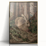 Vintage Animal Art - Rabbit in Forest Antique Wildlife Print