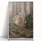 Vintage Animal Art - Rabbit in Forest Antique Wildlife Print