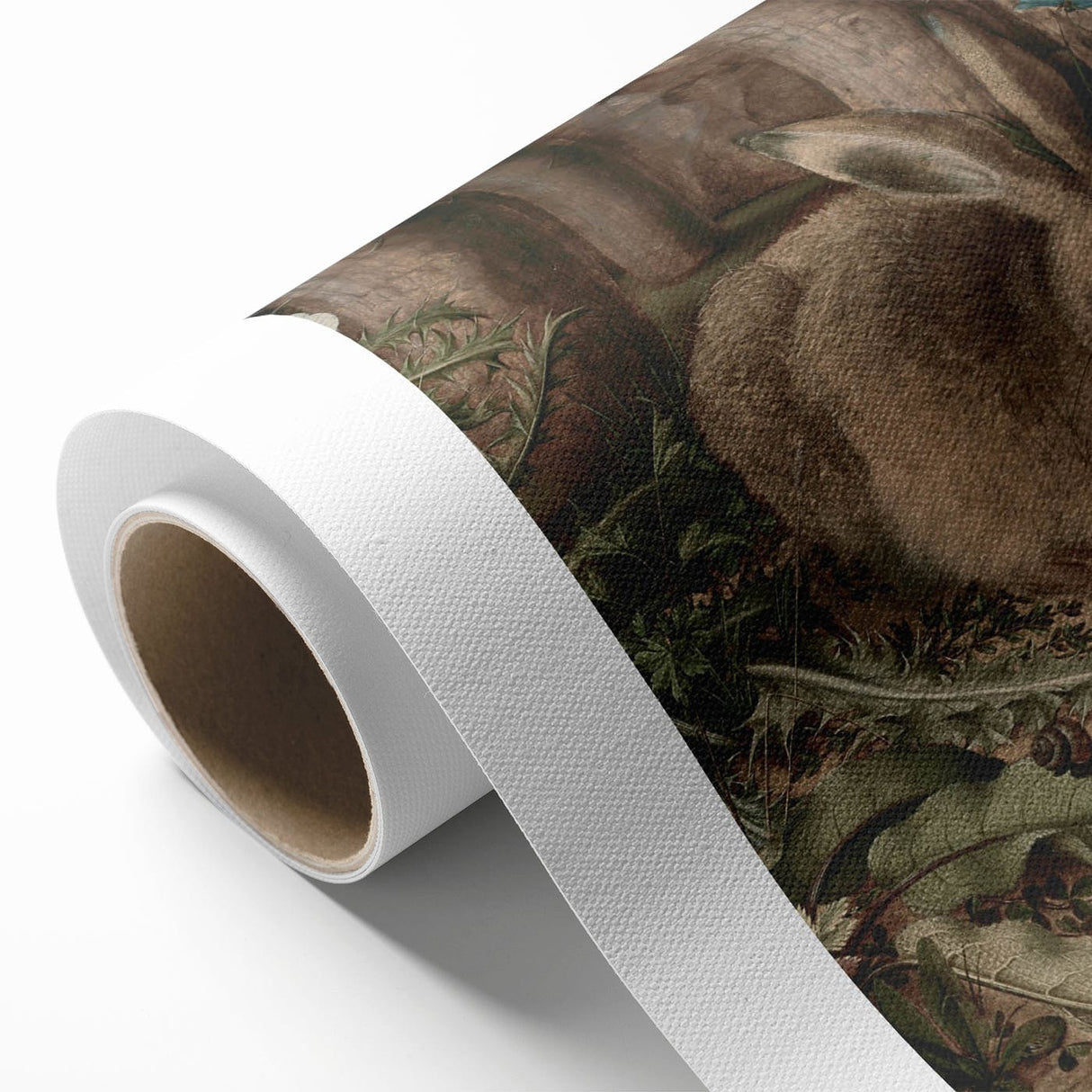 Vintage Animal Art - Rabbit in Forest Antique Wildlife Print
