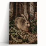 Vintage Animal Art - Rabbit in Forest Antique Wildlife Print