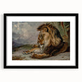 Vintage Animal Art - Majestic Lion Antique Wildlife Print