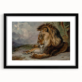Vintage Animal Art - Majestic Lion Antique Wildlife Print