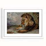 Vintage Animal Art - Majestic Lion Antique Wildlife Print