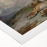 Vintage Animal Art - Majestic Lion Antique Wildlife Print