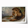 Vintage Animal Art - Majestic Lion Antique Wildlife Print