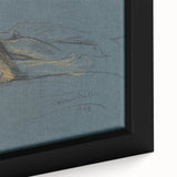 Vintage Animal Art - Resting Lion Antique Wildlife Sketch