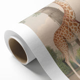 Vintage Animal Art - Giraffe in the Garden Antique Print