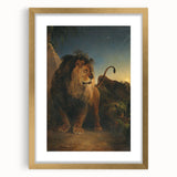 Vintage Animal Art - Majestic Lion at Dusk Antique Wildlife Print