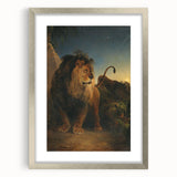 Vintage Animal Art - Majestic Lion at Dusk Antique Wildlife Print