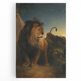 Vintage Animal Art - Majestic Lion at Dusk Antique Wildlife Print