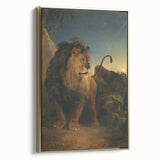 Vintage Animal Art - Majestic Lion at Dusk Antique Wildlife Print