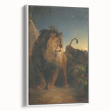 Vintage Animal Art - Majestic Lion at Dusk Antique Wildlife Print