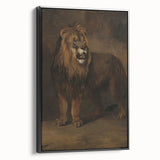 Vintage Animal Art - Fierce Lion Antique Wildlife Print