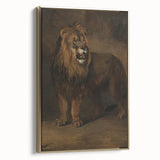 Vintage Animal Art - Fierce Lion Antique Wildlife Print