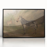 Vintage Animal Art - Majestic Zebra in Nature Antique Print