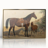 Vintage Animal Art: Horse and Foal – Antique Wildlife Print