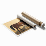 Vintage Animal Art: Horse and Foal – Antique Wildlife Print
