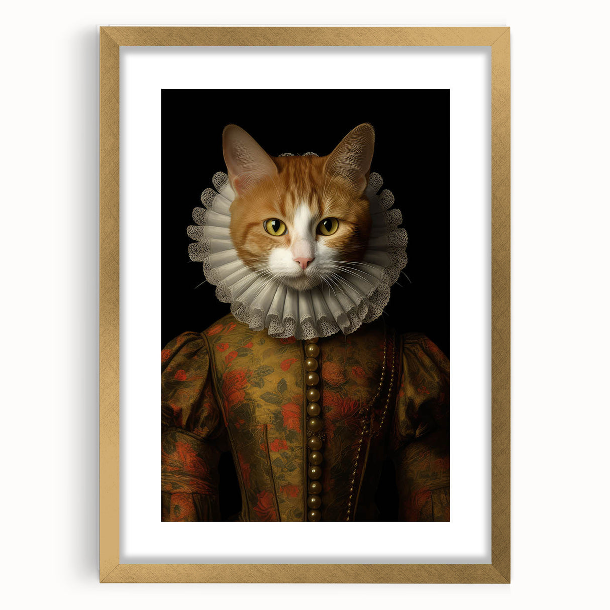 Vintage Animal Art: Aristocratic Cat – Retro Animal Illustration