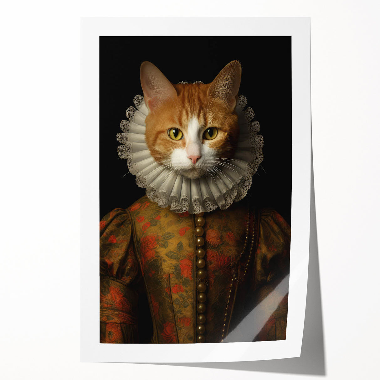 Vintage Animal Art: Aristocratic Cat – Retro Animal Illustration