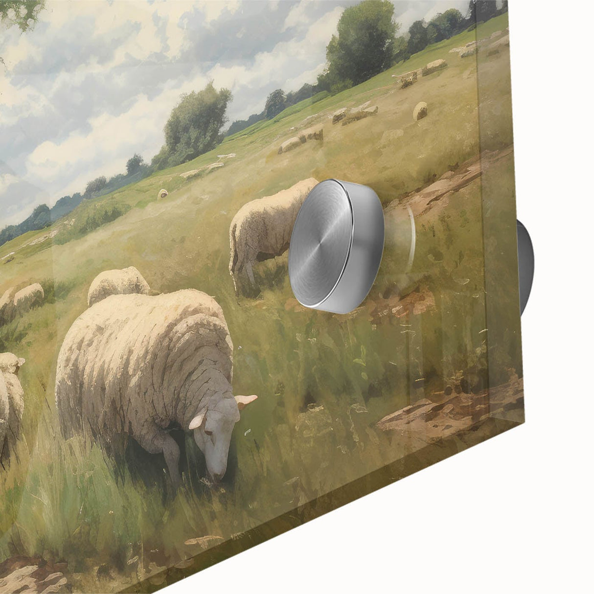 Vintage Animal Art - Timeless Sheep in Pastoral Landscape