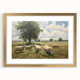 Vintage Animal Art - Timeless Sheep in Pastoral Landscape
