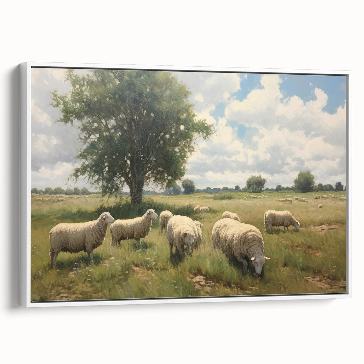 Vintage Animal Art - Timeless Sheep in Pastoral Landscape