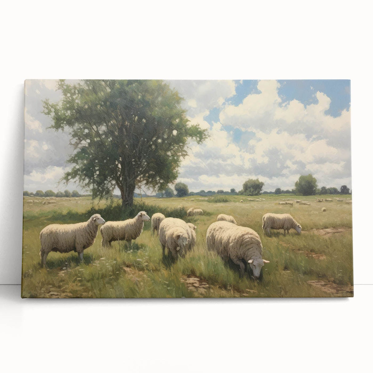 Vintage Animal Art - Timeless Sheep in Pastoral Landscape