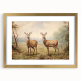 Vintage Animal Art - Majestic Deer in Serene Landscape