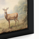Vintage Animal Art - Majestic Deer in Serene Landscape