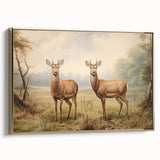Vintage Animal Art - Majestic Deer in Serene Landscape
