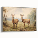 Vintage Animal Art - Majestic Deer in Serene Landscape