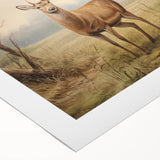 Vintage Animal Art - Majestic Deer in Serene Landscape