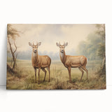 Vintage Animal Art - Majestic Deer in Serene Landscape