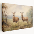 Vintage Animal Art - Majestic Deer in Serene Landscape