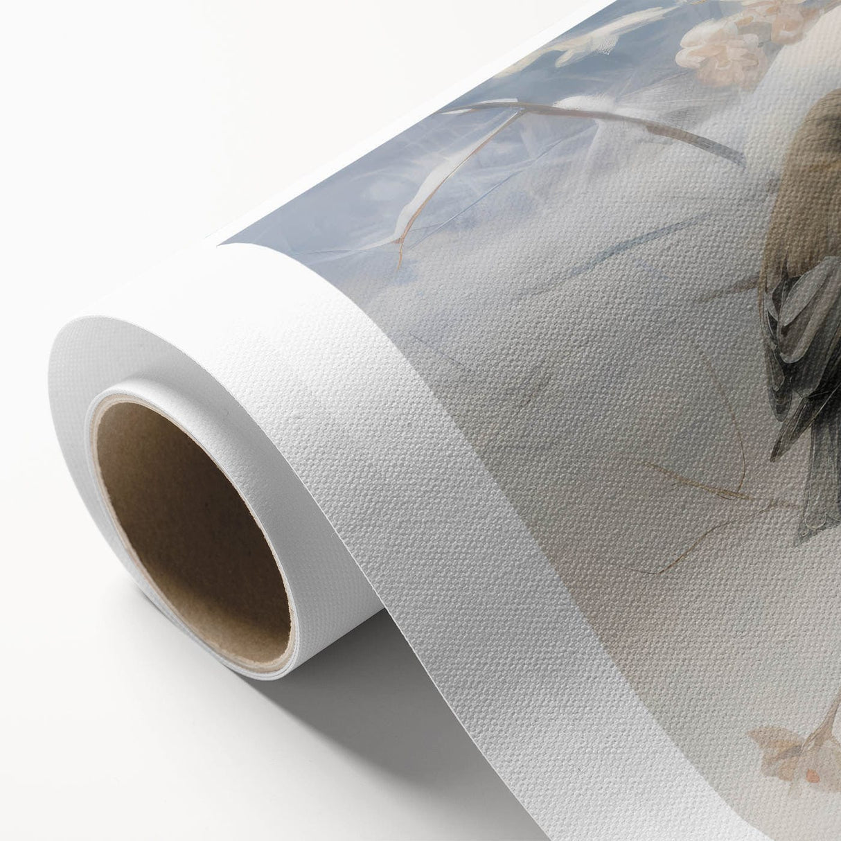 Vintage Animal Art - Winter Birds on Snowy Branches