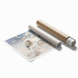 Vintage Animal Art - Winter Birds on Snowy Branches