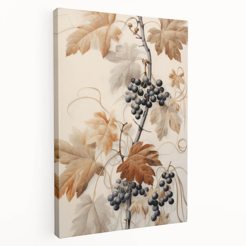 Vintage Botanical Art Prints – Antique Grapevine Floral Illustration
