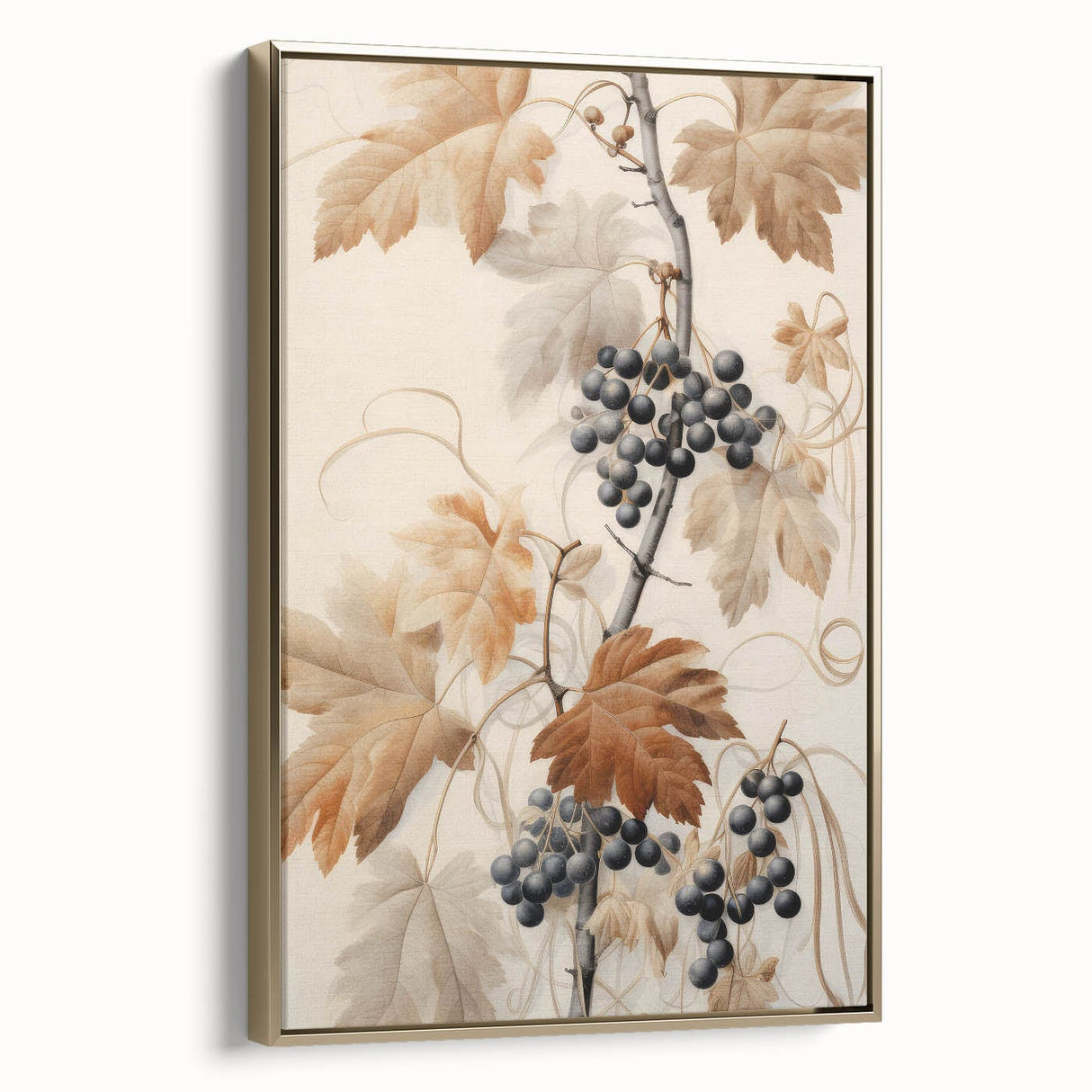 Vintage Botanical Art Prints – Antique Grapevine Floral Illustration
