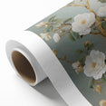 Vintage Botanical Art Prints – White Floral Illustration with Gold Accents