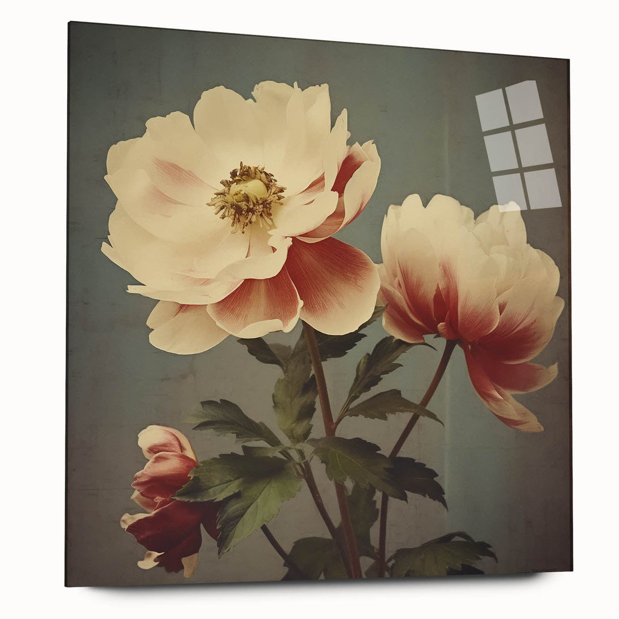 Vintage Botanical Art Prints – Peony Floral Illustration with Pastel Tones