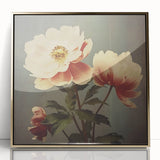 Vintage Botanical Art Prints – Peony Floral Illustration with Pastel Tones