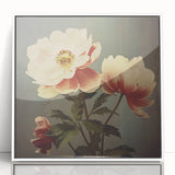 Vintage Botanical Art Prints – Peony Floral Illustration with Pastel Tones